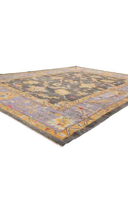 9 x 12 Colorful Modern Turkish Oushak Rug 52168