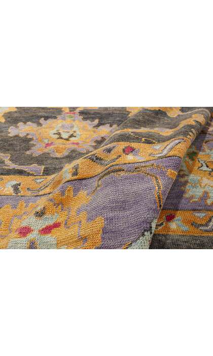 9 x 12 Colorful Modern Turkish Oushak Rug 52168
