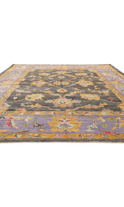 9 x 12 Colorful Modern Turkish Oushak Rug 52168