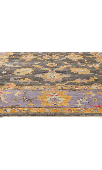 9 x 12 Colorful Modern Turkish Oushak Rug 52168