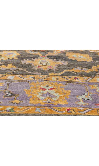 9 x 12 Colorful Modern Turkish Oushak Rug 52168