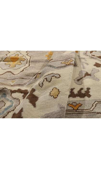 10 x 12 Modern Earth-Tone Turkish Oushak Rug 52360