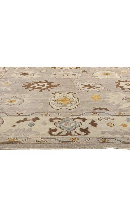 10 x 12 Modern Earth-Tone Turkish Oushak Rug 52360