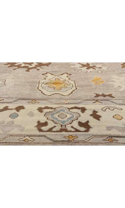 10 x 12 Modern Earth-Tone Turkish Oushak Rug 52360