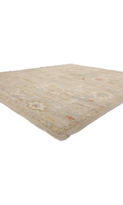 10 x 12 Modern Earth-Tone Turkish Oushak Rug 52359