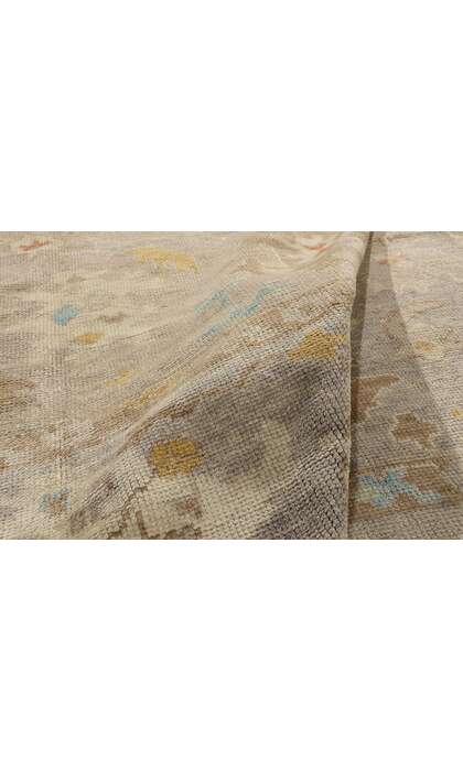 10 x 12 Modern Earth-Tone Turkish Oushak Rug 52359