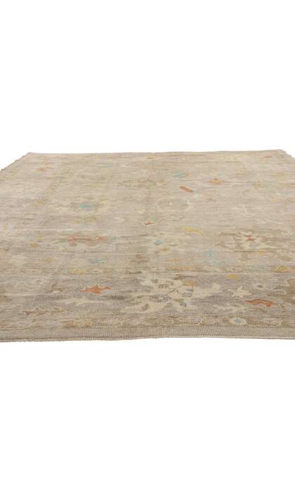 10 x 12 Modern Earth-Tone Turkish Oushak Rug 52359