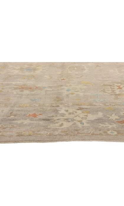 10 x 12 Modern Earth-Tone Turkish Oushak Rug 52359