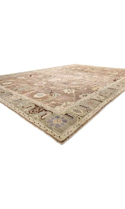 12 x 17 Modern Earth-Tone Turkish Oushak Rug 53998