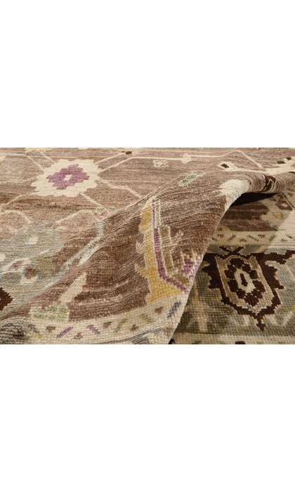 12 x 17 Modern Earth-Tone Turkish Oushak Rug 53998