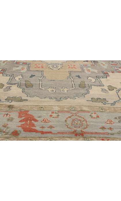 9 x 12 Modern Earth-Tone Turkish Oushak Rug 52873