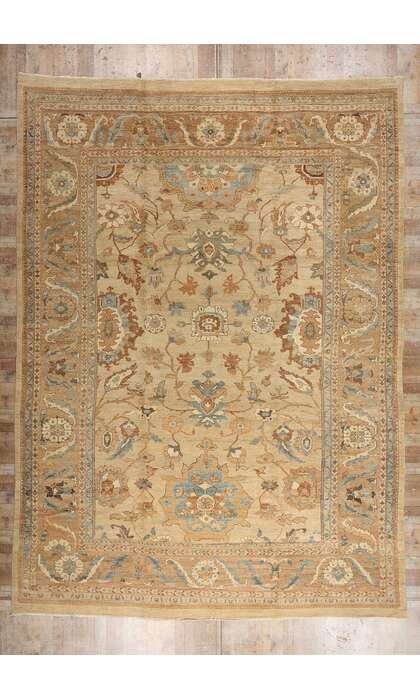 13 x 18 Modern Earth-Tone Persian Sultanabad Rug 76553