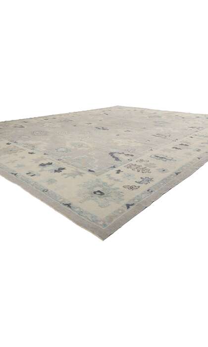 12 x 16 Modern Gray Turkish Oushak Rug 54014