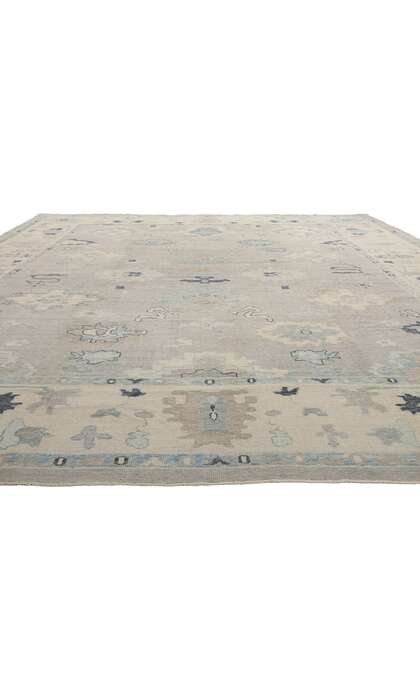 12 x 16 Modern Gray Turkish Oushak Rug 54014