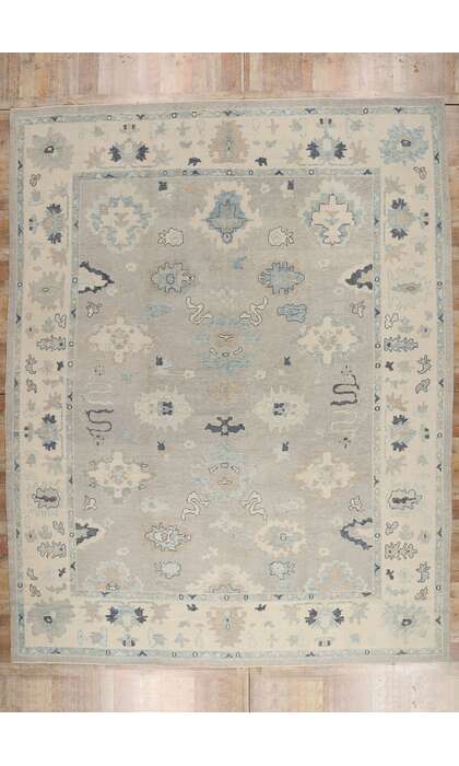 12 x 16 Modern Gray Turkish Oushak Rug 54014