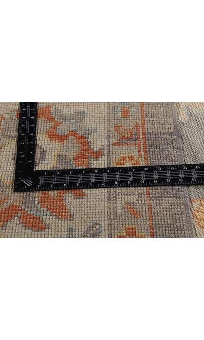 9 x 12 Modern Gray Turkish Oushak Rug 52162