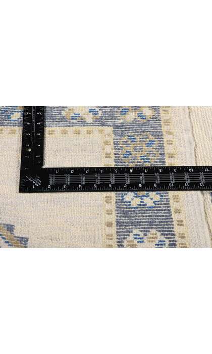 3 x 18 Modern Ivory Turkish Oushak Rug 54017