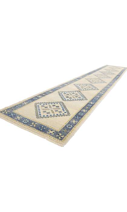 3 x 18 Modern Ivory Turkish Oushak Rug 54017
