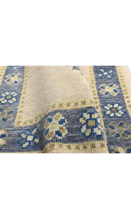 3 x 18 Modern Ivory Turkish Oushak Rug 54017