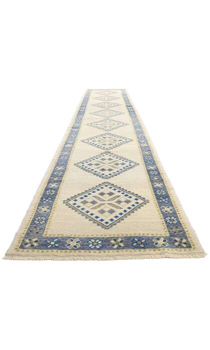 3 x 18 Modern Ivory Turkish Oushak Rug 54017