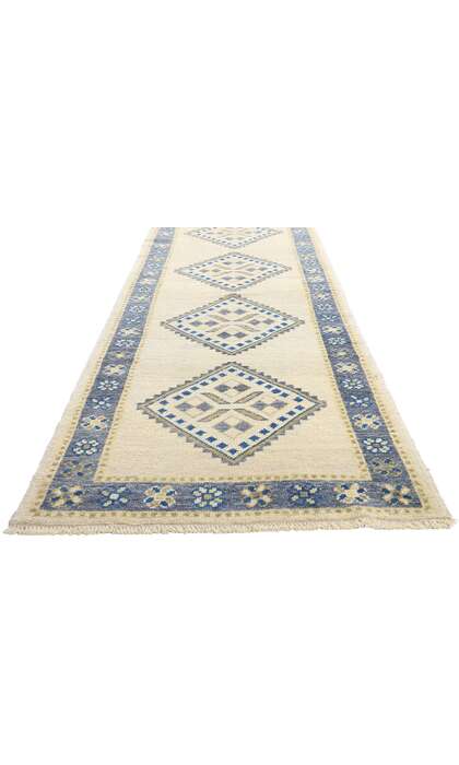 3 x 18 Modern Ivory Turkish Oushak Rug 54017