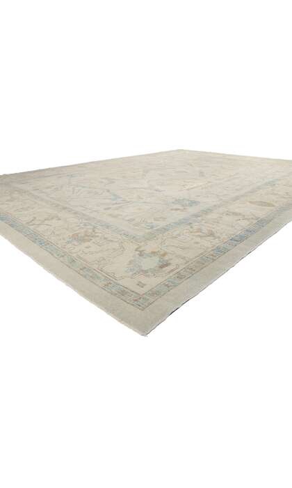 13 x 18 Modern Light Blue Turkish Oushak Rug 54012