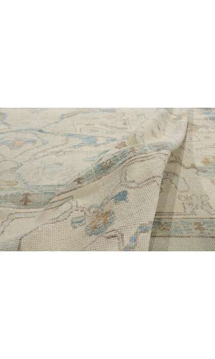 13 x 18 Modern Light Blue Turkish Oushak Rug 54012