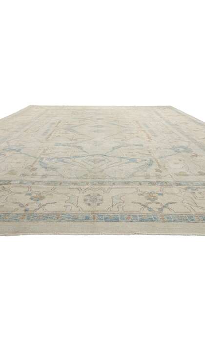 13 x 18 Modern Light Blue Turkish Oushak Rug 54012