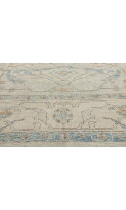 13 x 18 Modern Light Blue Turkish Oushak Rug 54012