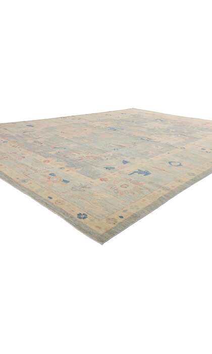 10 x 14 Modern Light Blue Oushak Rug 80929