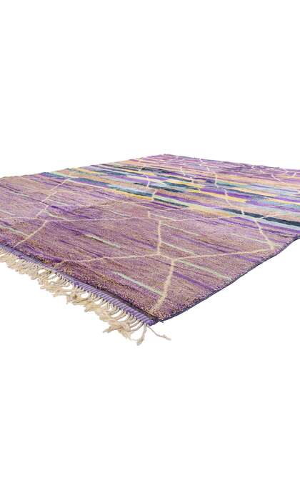 10 x 13 Modern Purple Beni Mrirt Moroccan Rug 20809