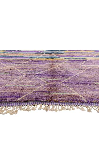 10 x 13 Modern Purple Beni Mrirt Moroccan Rug 20809