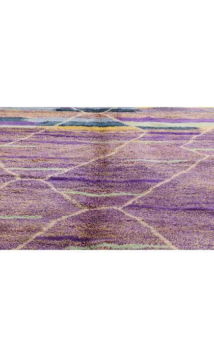 10 x 13 Modern Purple Beni Mrirt Moroccan Rug 20809