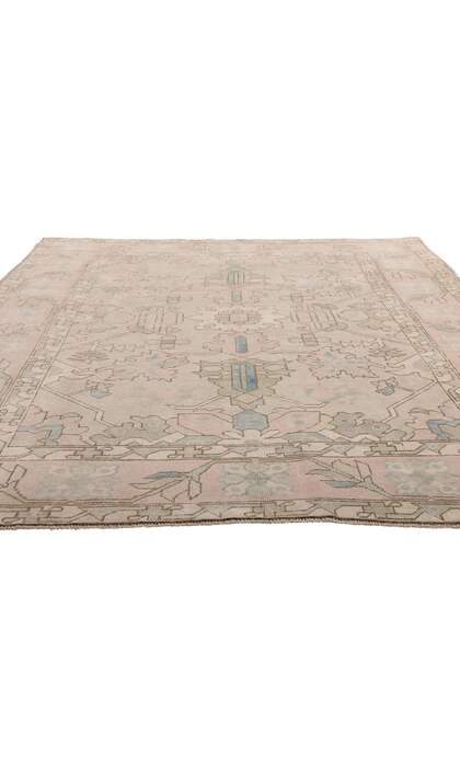 6 x 9 Vintage Muted Pastel Turkish Oushak Rug 53993