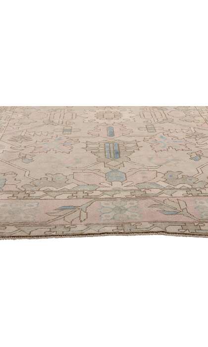 6 x 9 Vintage Muted Pastel Turkish Oushak Rug 53993