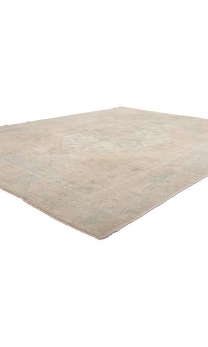 8 x 10 Vintage Muted Turkish Oushak Rug 53994