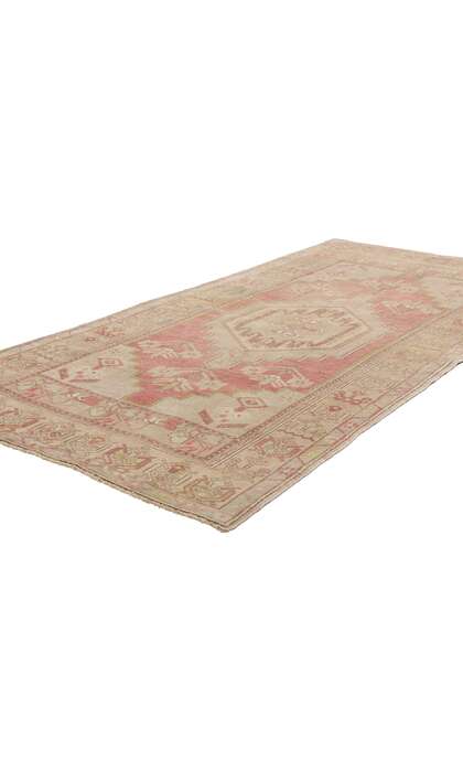 3 x 7 Vintage Pink Turkish Oushak Rug 53999