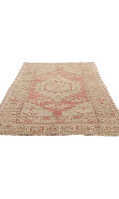 3 x 7 Vintage Pink Turkish Oushak Rug 53999