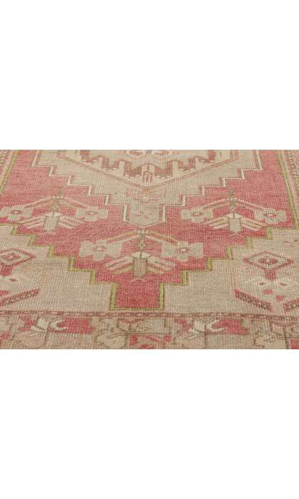 3 x 7 Vintage Pink Turkish Oushak Rug 53999