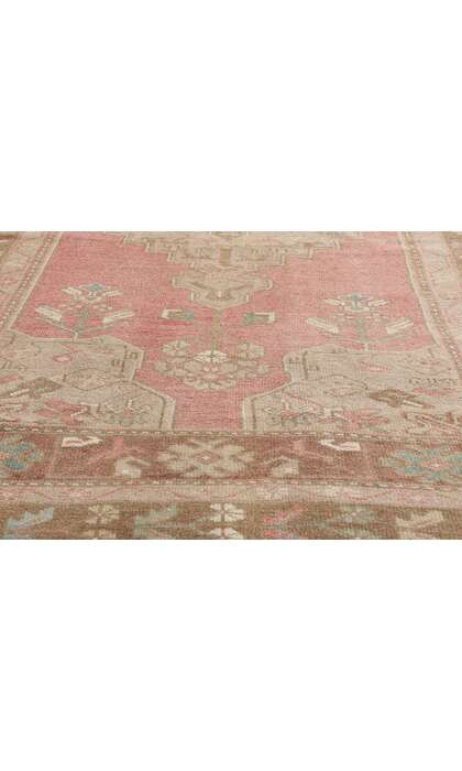 4 x 8 Vintage Pink Turkish Oushak Rug 54001