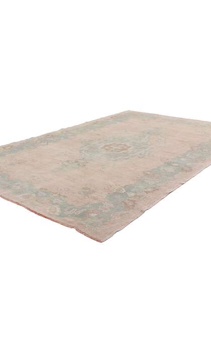 5 x 8 Vintage Pink Turkish Oushak Rug 53996