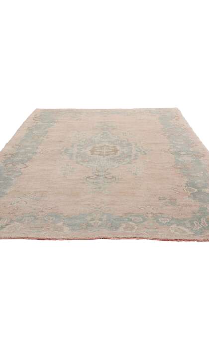 5 x 8 Vintage Pink Turkish Oushak Rug 53996