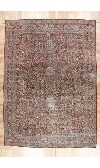 12 x 16 Late 19th Century Antique Persian Kerman Rug 51527