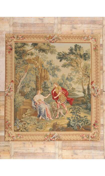 9 x 10 Vintage Chinese Aubusson Tapestry 79231
