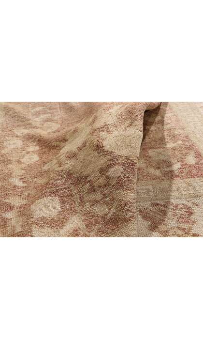 5 x 10 Vintage Earth-Tone Turkish Oushak Rug 54020