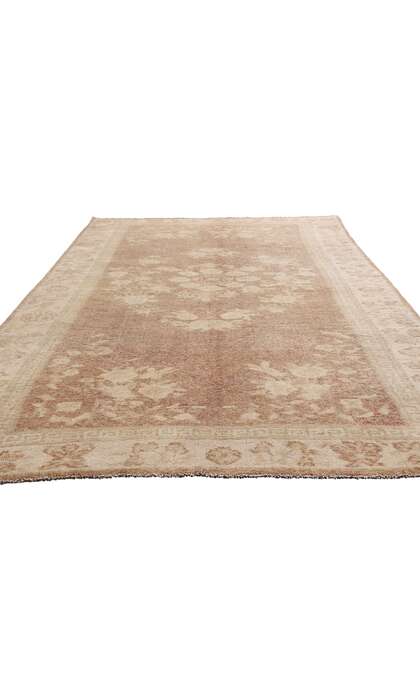 5 x 10 Vintage Earth-Tone Turkish Oushak Rug 54020