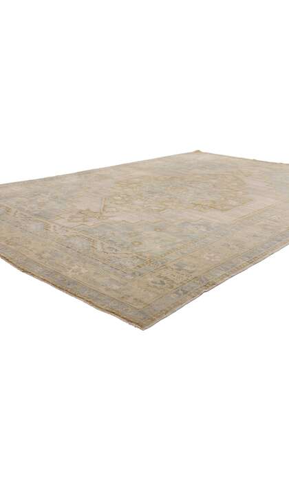 7 x 10 Vintage Muted Turkish Oushak Rug 53997