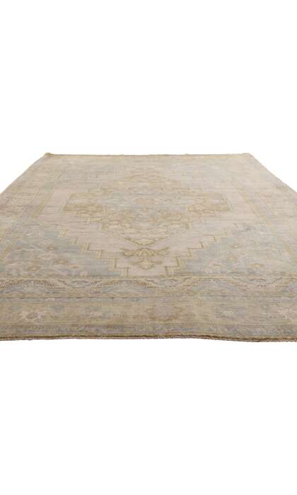 7 x 10 Vintage Muted Turkish Oushak Rug 53997