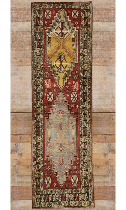 3 x 11 Vintage Turkish Oushak Rug 52405