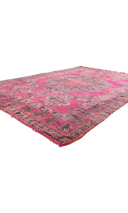 7 x 11 Vintage Pink Boujad Moroccan Rug 79256